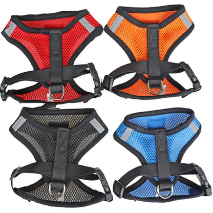 Breathable Reflective Pet Harness & Leash Set – Adjustable for Cats & Small Dogs