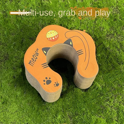 Interactive Cat Scratching Board with Bell Ball