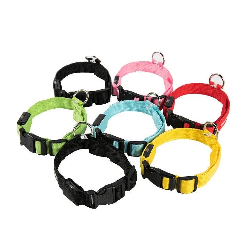 LED Reflective Dog Collar – Night Safety for Small & Medium Dogs