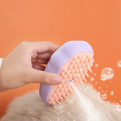 3in 1 Cat Steam Brush – Groom, Hydrate & Remove Shedding Fur