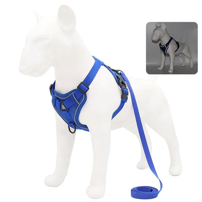 No-Pull Reflective Pet Harness & Leash Set – Adjustable for Small Dogs