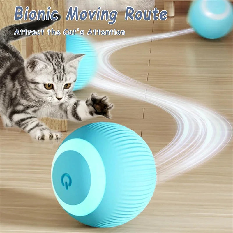 Smart Interactive Pet Ball – USB Rechargeable, Moving & Bouncing Toy