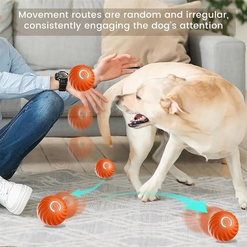 Smart Interactive Pet Ball – USB Rechargeable, Moving & Bouncing Toy