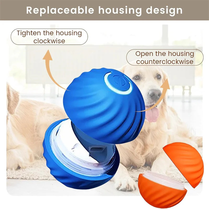 Smart Interactive Pet Ball – USB Rechargeable, Moving & Bouncing Toy