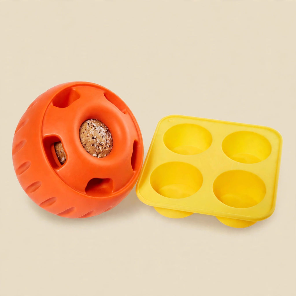 Pupsicle Enrichment Ball with Silicone Mold - Frozen Treat Toy for Anxiety & Boredom