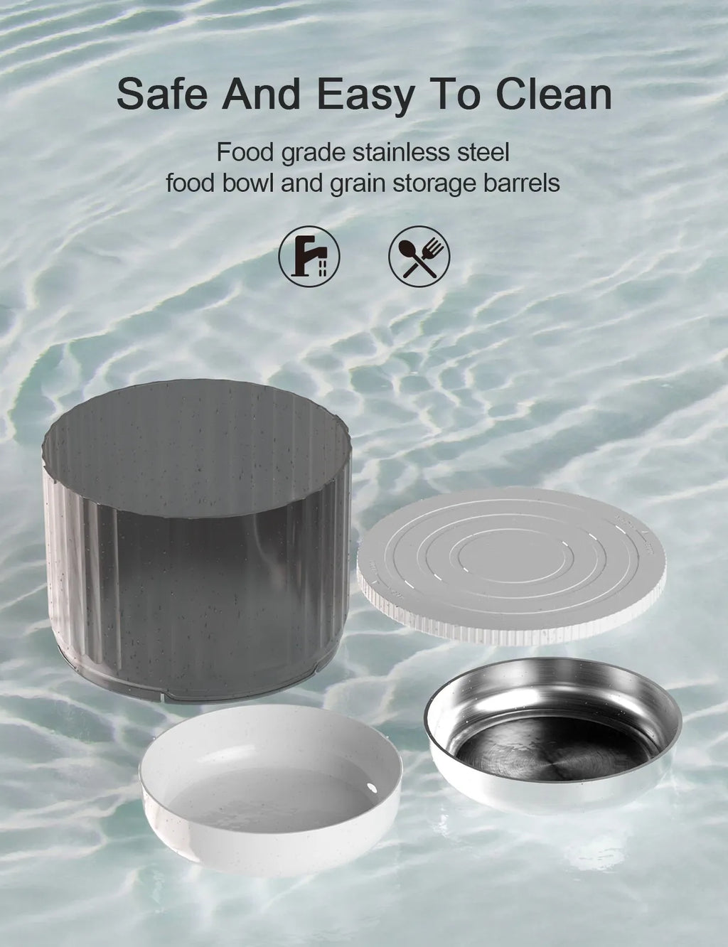 4L Smart Automatic Pet Feeder for Cat &Dogs - Wifi App Control & Fresh food Storage